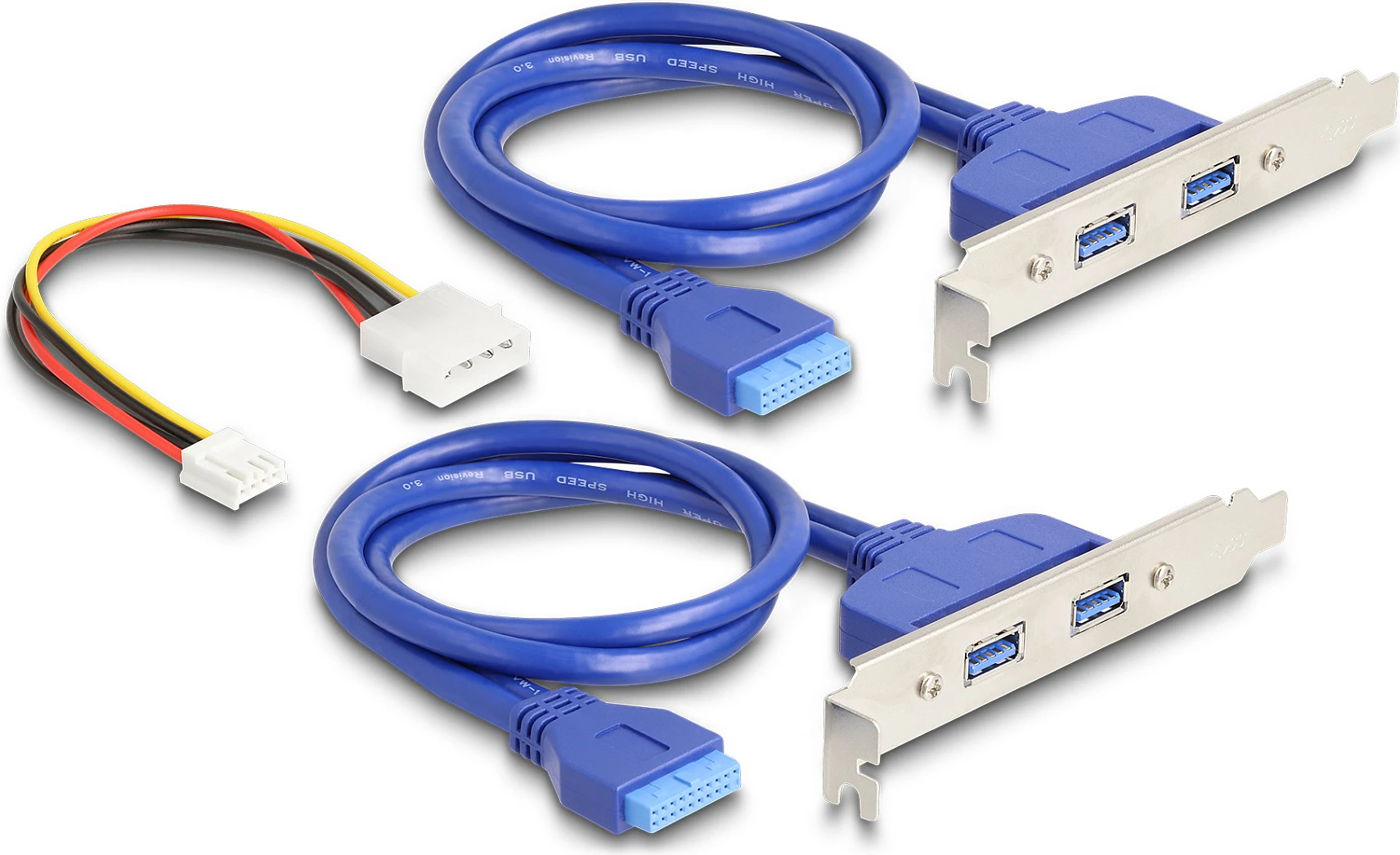 Adapter M.2 DeLOCK 61066, 4x USB 3.2 Gen1 Type-A, 5 Gbit/s, i brendshëm