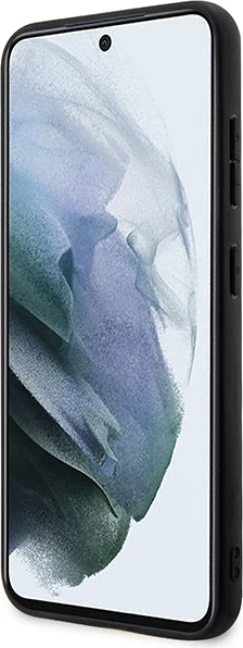 Mbështjellës BMW Leather Stamp Tricolor për Samsung Galaxy S23+, lëkurë, e zezë