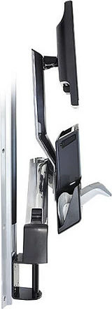 Stacion pune për monitor Ergotron StyleView Sit-Stand, montim në mur, për LCD 24", VESA 75x75/100x100, me mbajtës CPU, alumini