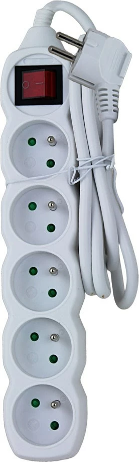 Shtrirës rryme Esperanza ELK214W, 5 porta, 1.5m, Bardhë