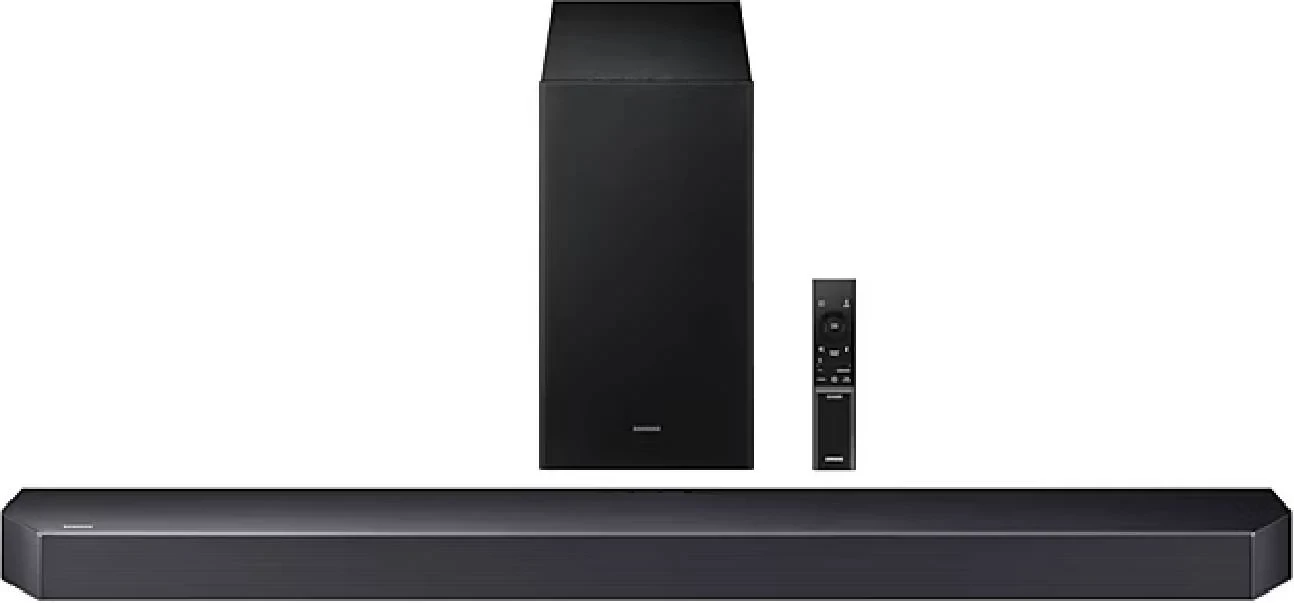 Soundbar Samsung HW-Q600F/EN 3.1.2 kanale Dolby Atmos me subwoofer wireless, Q-Symphony, HDMI eARC, Bluetooth, Titan Black