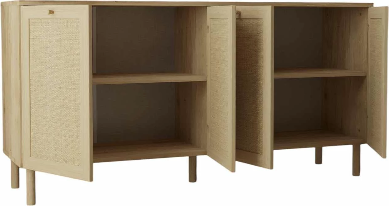 Komodë anësore Skye Decor, ngjyrë bezhë, Baru