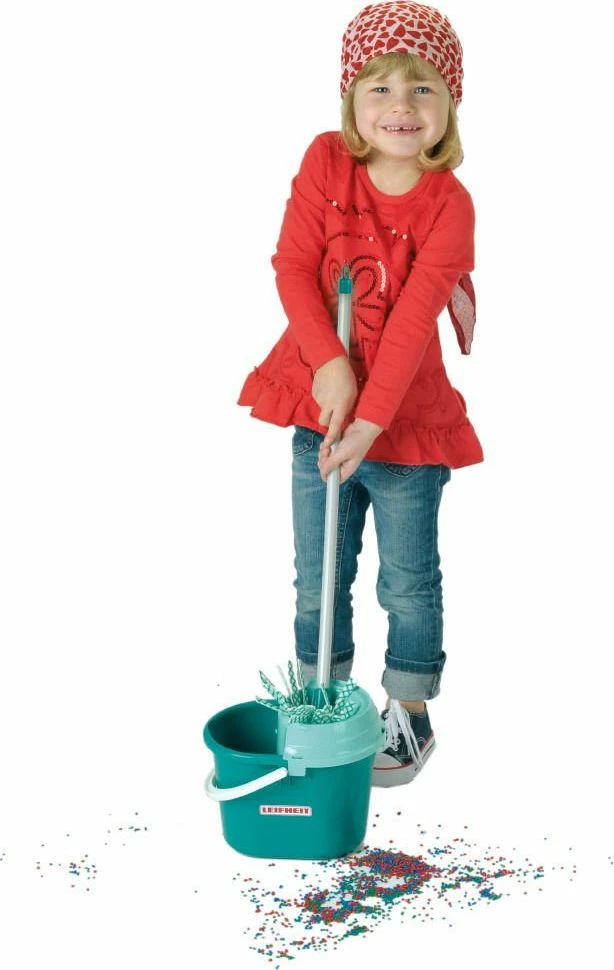 Set lodër kovë me mop Klein 6558 Leifheit Universal, për fëmijë 3+, jeshile/turkiz