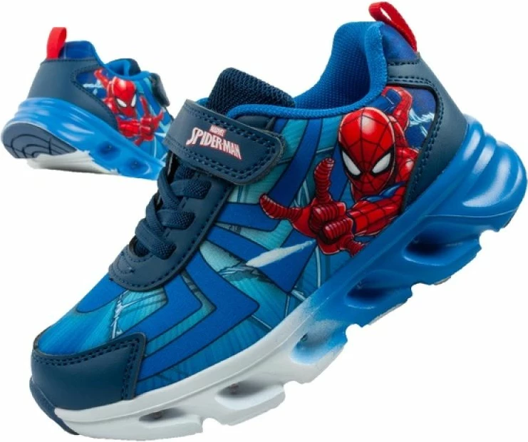 Atlete fëmijësh Leomil Spiderman me LED, të kaltra
