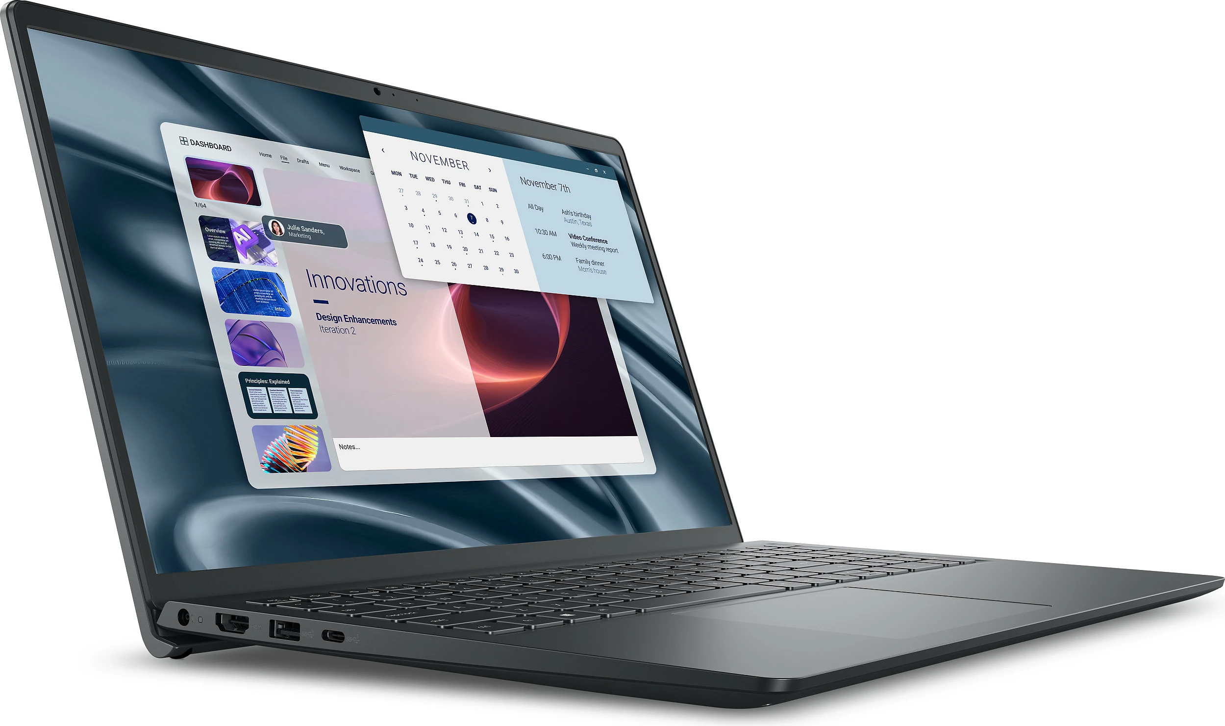 Laptop DELL Pro 15 Essential PV15255, Ryzen 3, 8GB RAM, 512GB, 15.6" FHD, gri e errët