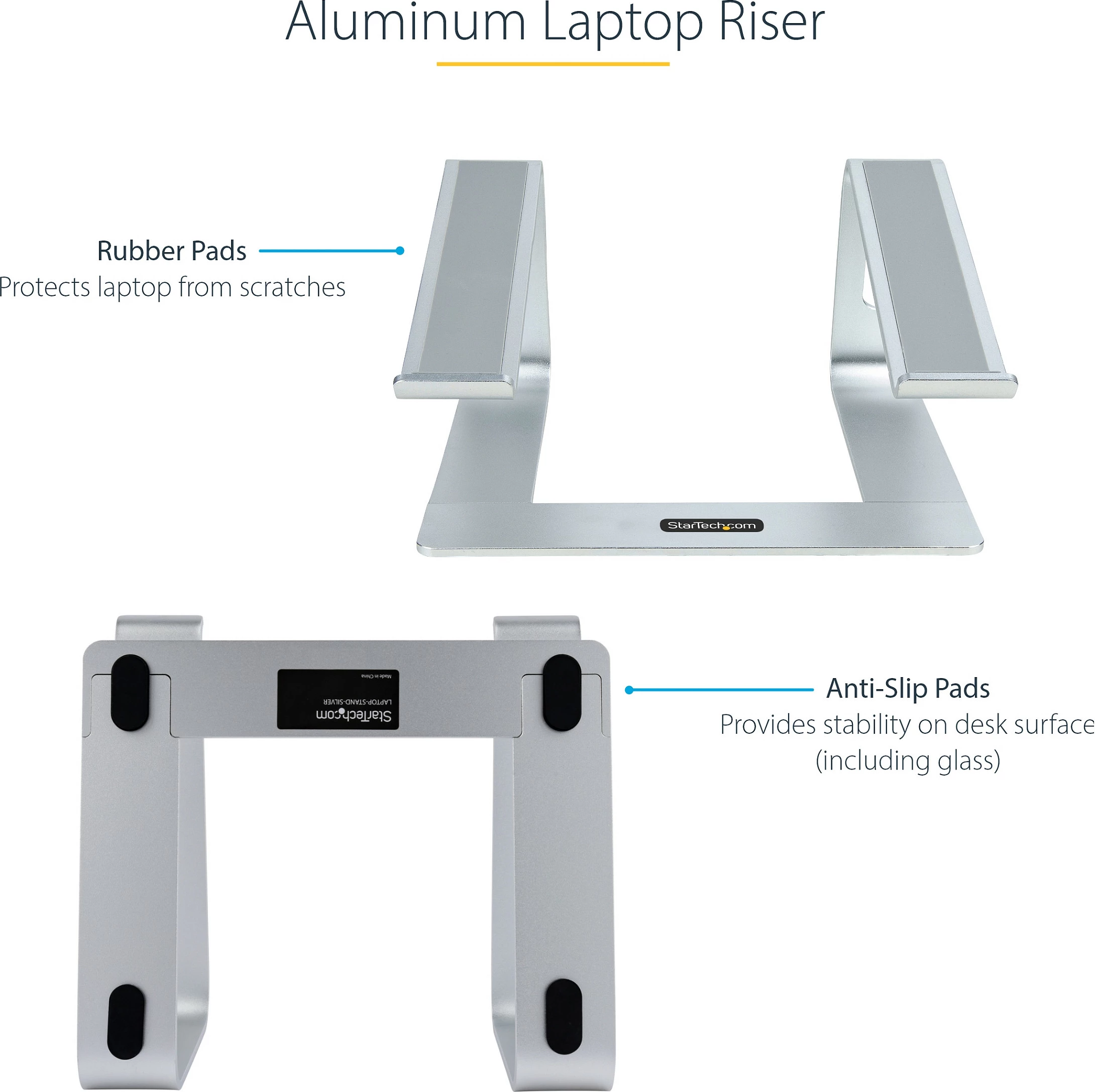 Mbajtëse laptopi StarTech LAPTOP-STAND, alumini, për deri 17", 5kg, argjendtë
