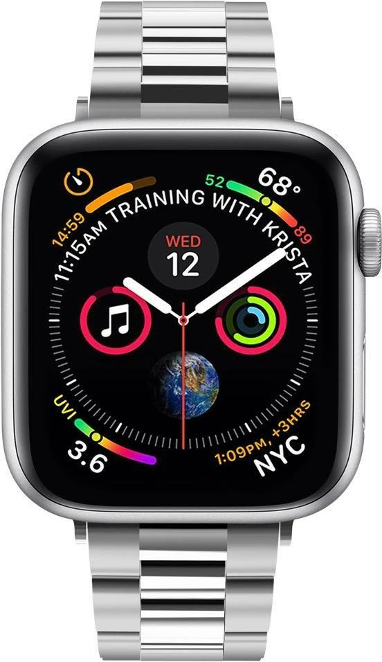 Rrip ore Spigen Modern Fit çelik inox për Apple Watch 4/5/6/7/8/SE 38/40/41 mm, argjend, 1 copë