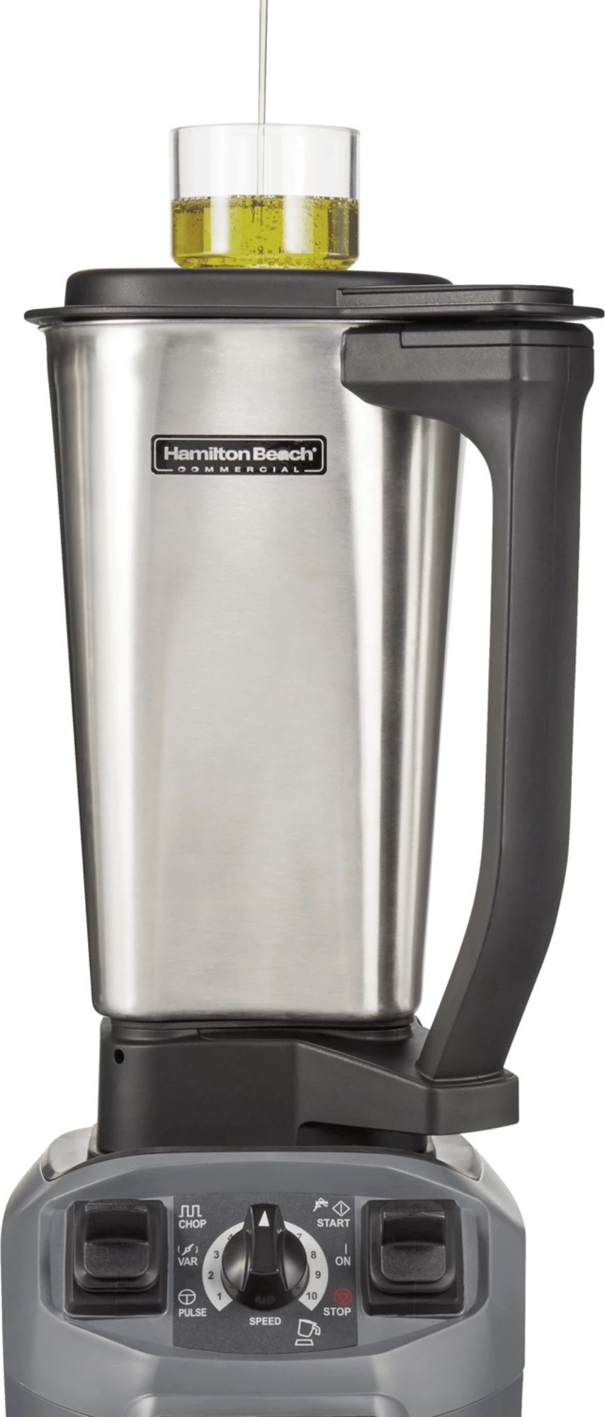 blender kulinar, Hamilton Beach Commercial, EXPEDITOR510S, motor 2.4 HP, variacion shpejtësie me pulse, sistem Wave~Action, mekanizëm prerës metalik, inox/zi