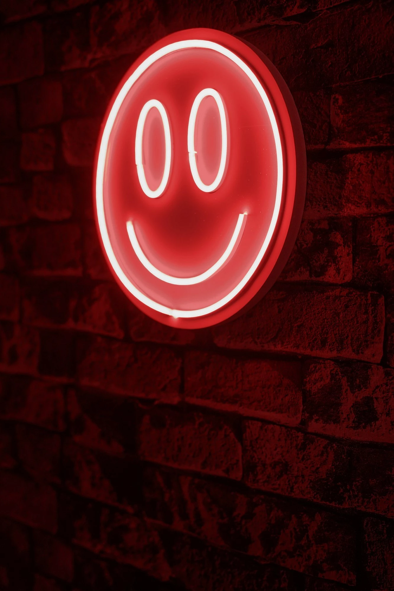 Dritë dekorative LED plastike, Smiley, e kuqe