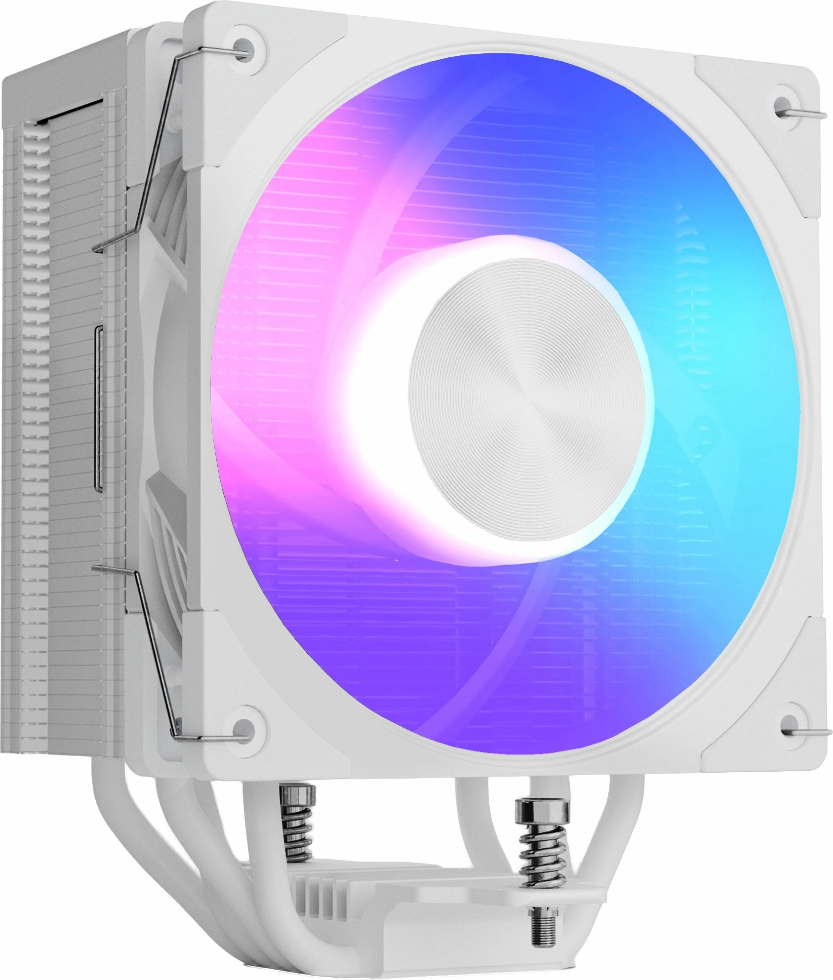 Ftohës ajri CPU Modecom Volcano 0C T202 (MC-C-T202-AFL-W), 120mm PWM, LCD, ARGB, 190W TDP, i bardhë