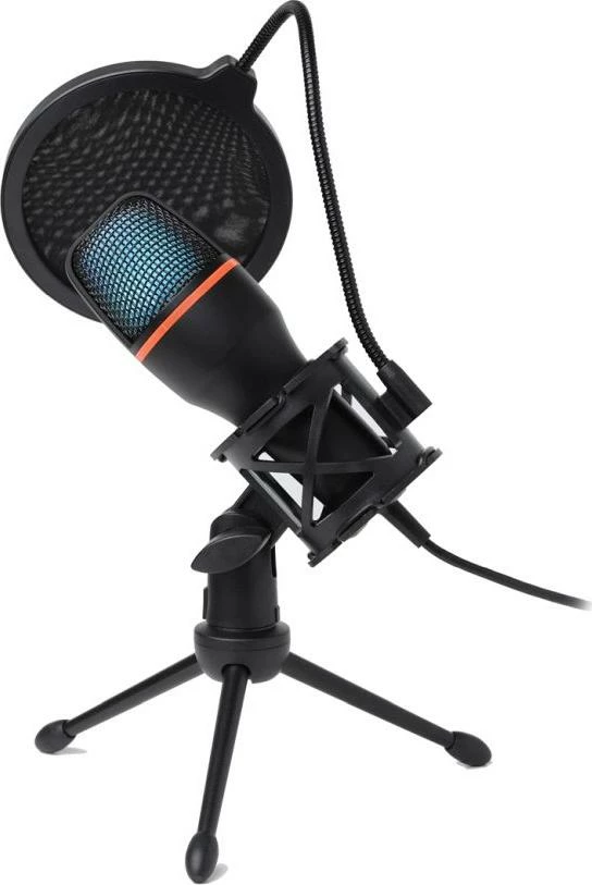 Mikrofon USB Art AC-02 kondensator me LED RGB, me tripod e pop filter, i zi