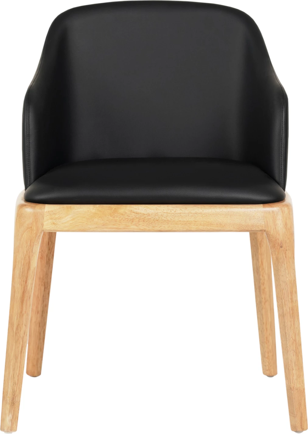 Karrige për ngrënie FURLAN, druri gome, ngjyrë lisi e zezë PU, 54.5x58x78 cm