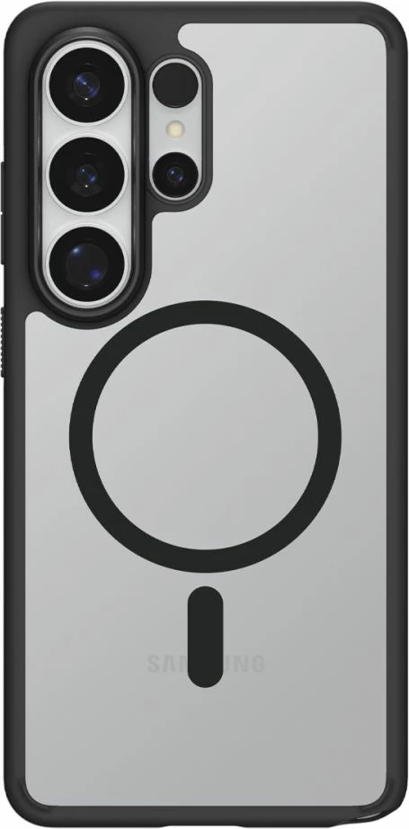 Mbështjellës Spigen Ultra Hybrid MagSafe për Samsung Galaxy S26 Ultra, dizajn hibrid TPU+PC, kompatibil me MagSafe, transparent i zi (Clear Black), 1 copë