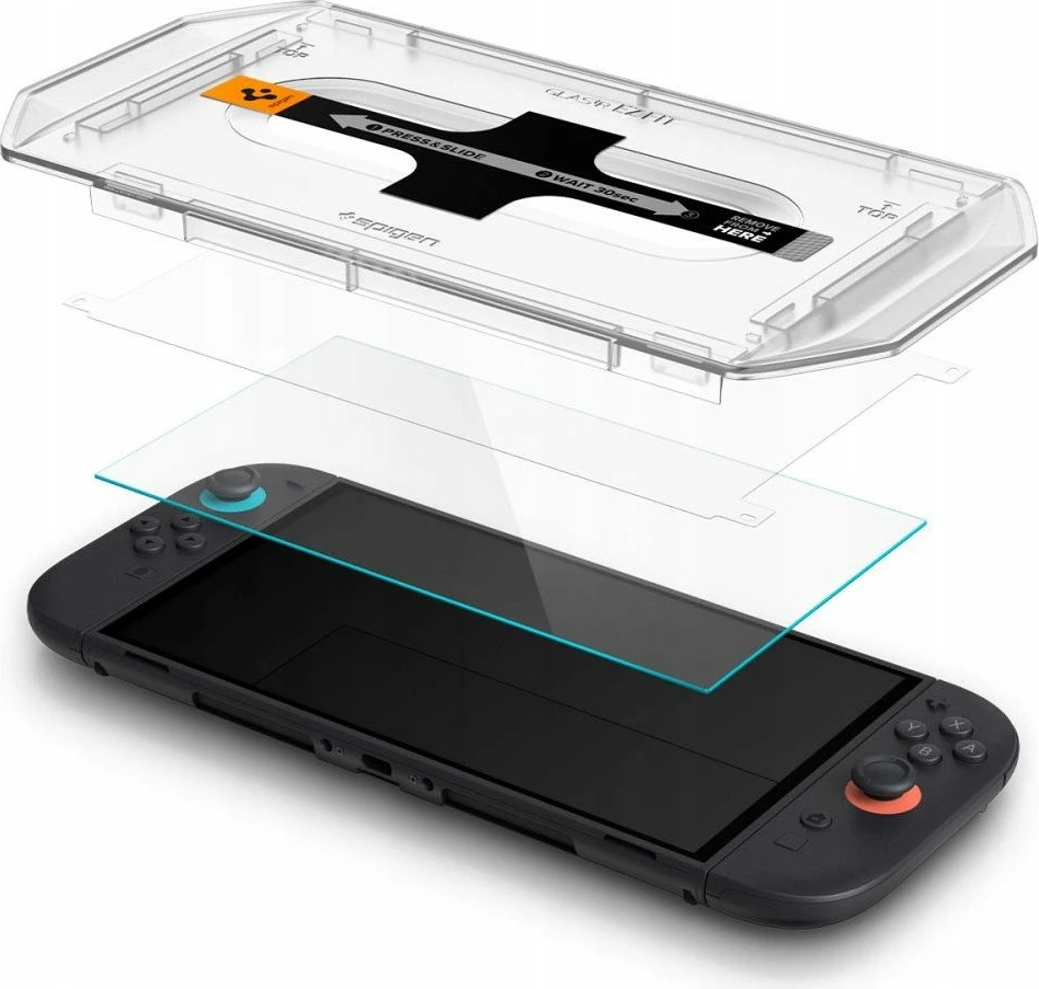 Xham mbrojtës ekrani Spigen GLAS.tR EZ Fit AGL10156 për Nintendo Switch 2, 9H, 0.58 mm, 2 copë, transparent