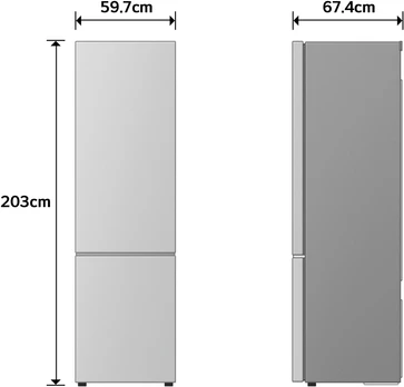 Frigorifer me ngrirës LG GBBS525CPY 375 L No Frost, argjendtë