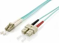 Kabëll optik patch LC/SC Equip OM3 0.5m, 10 Gbit/s, turquoise