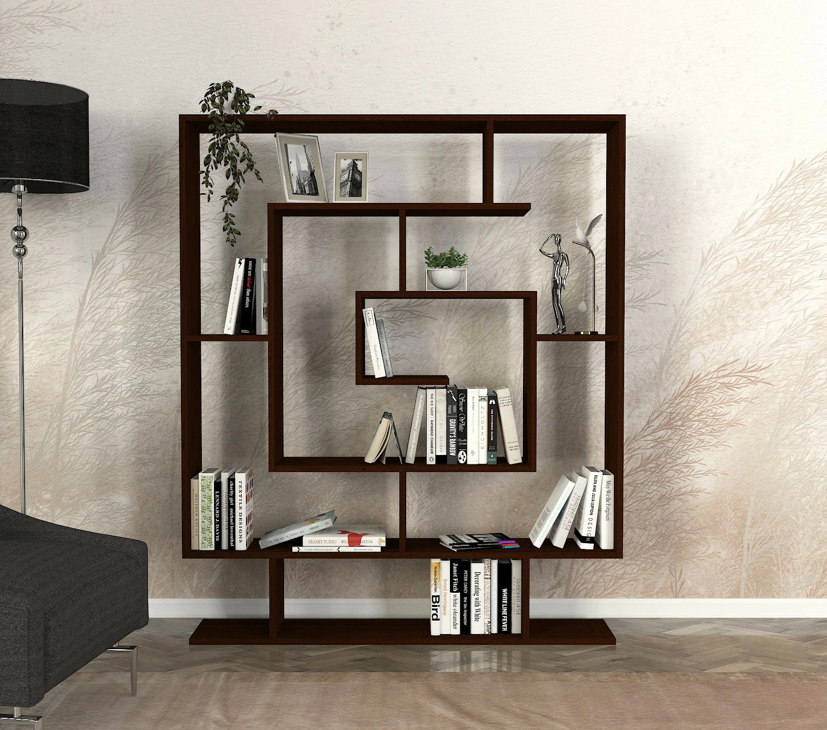 Raft librash Hanah Home, Sarmaşık, ngjyrë wenge