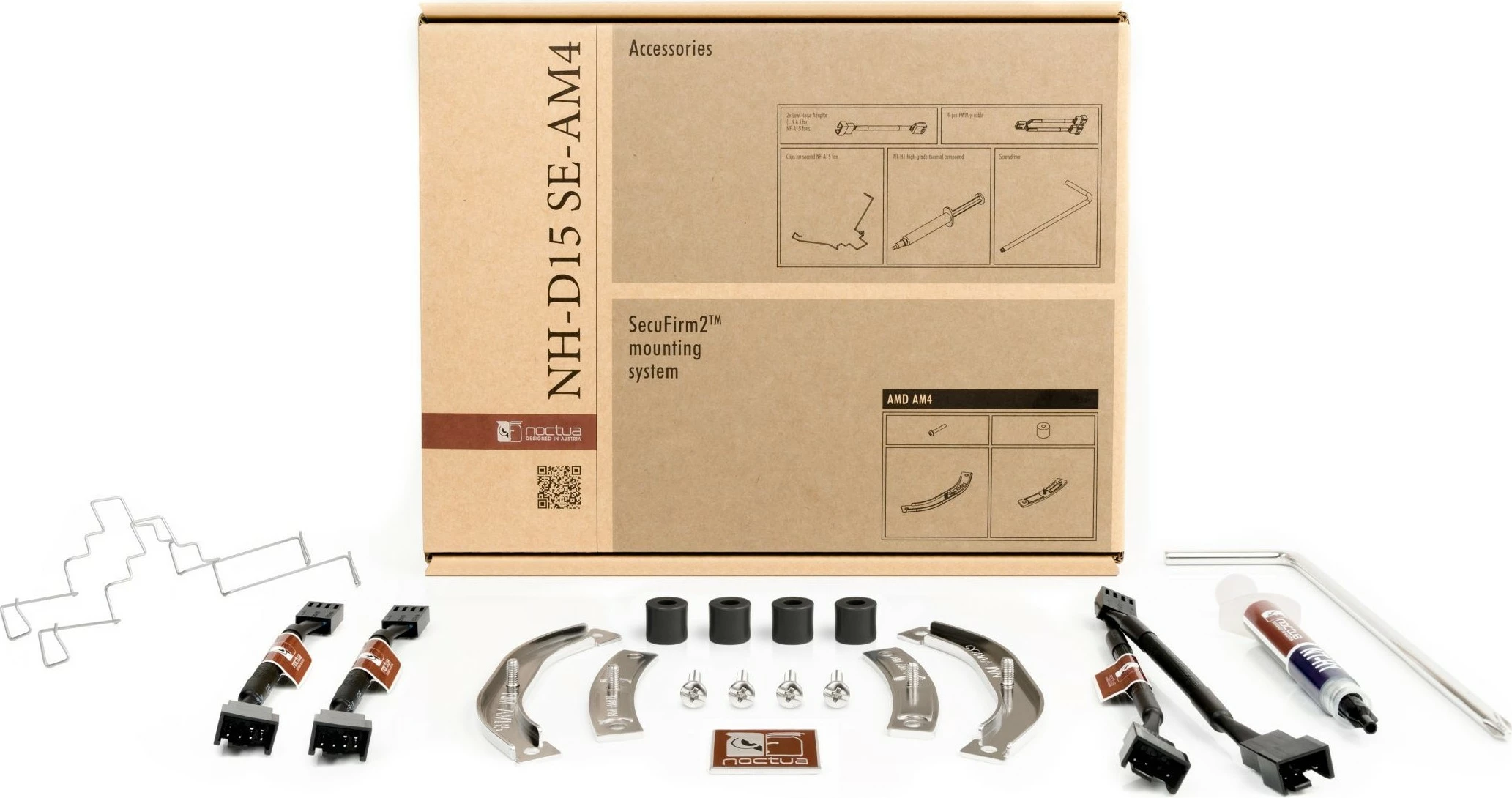 Cooler Noctua NH-D15 SE-AM4, 2 ventilatorë, për Socket AM4, bezhë/kafe