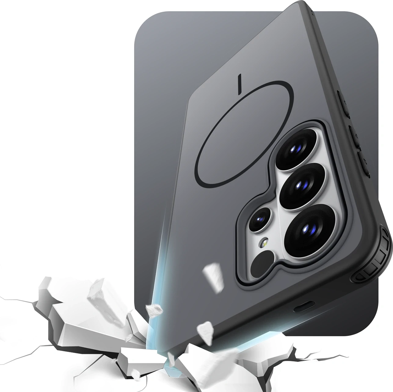 Mbështjellës Hurtel Hybrid Armor T për Samsung Galaxy A37, magnetik, TPU+PC, i zi