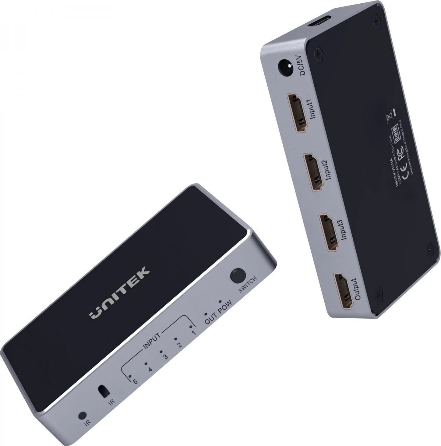 Ndërruesi i sinjalit HDMI Unitek, 5 në 1, mbështetje 4K