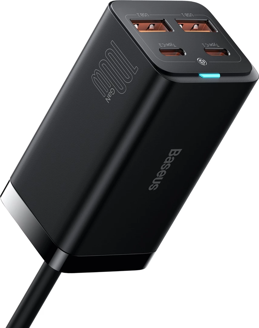 Karikues universal Baseus GaN3 Pro, 100W, 2x USB-C, 2x USB-A, i zi
