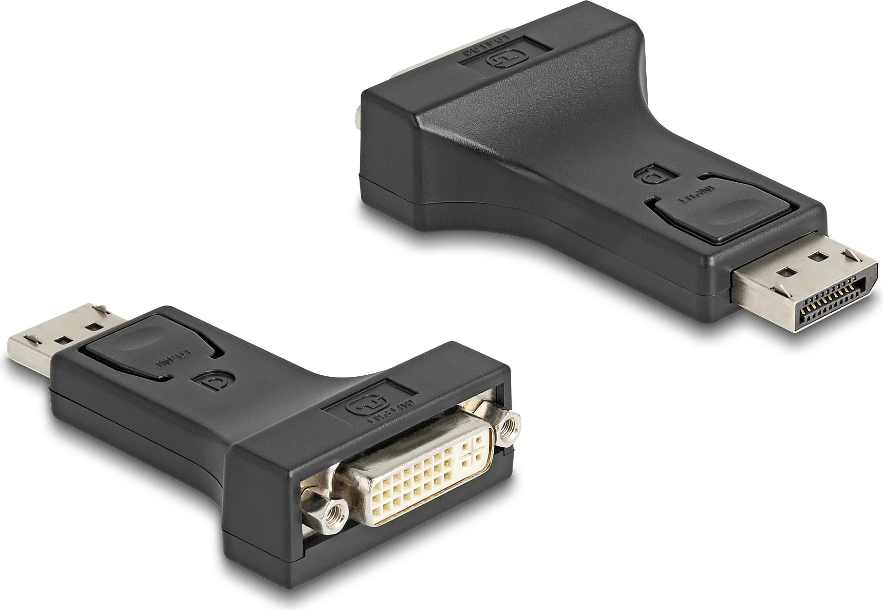 Adapter DeLOCK DisplayPort 1.1 (mashkull) në DVI-D (femër), pasiv, Dual Link, 1920x1200, i zi
