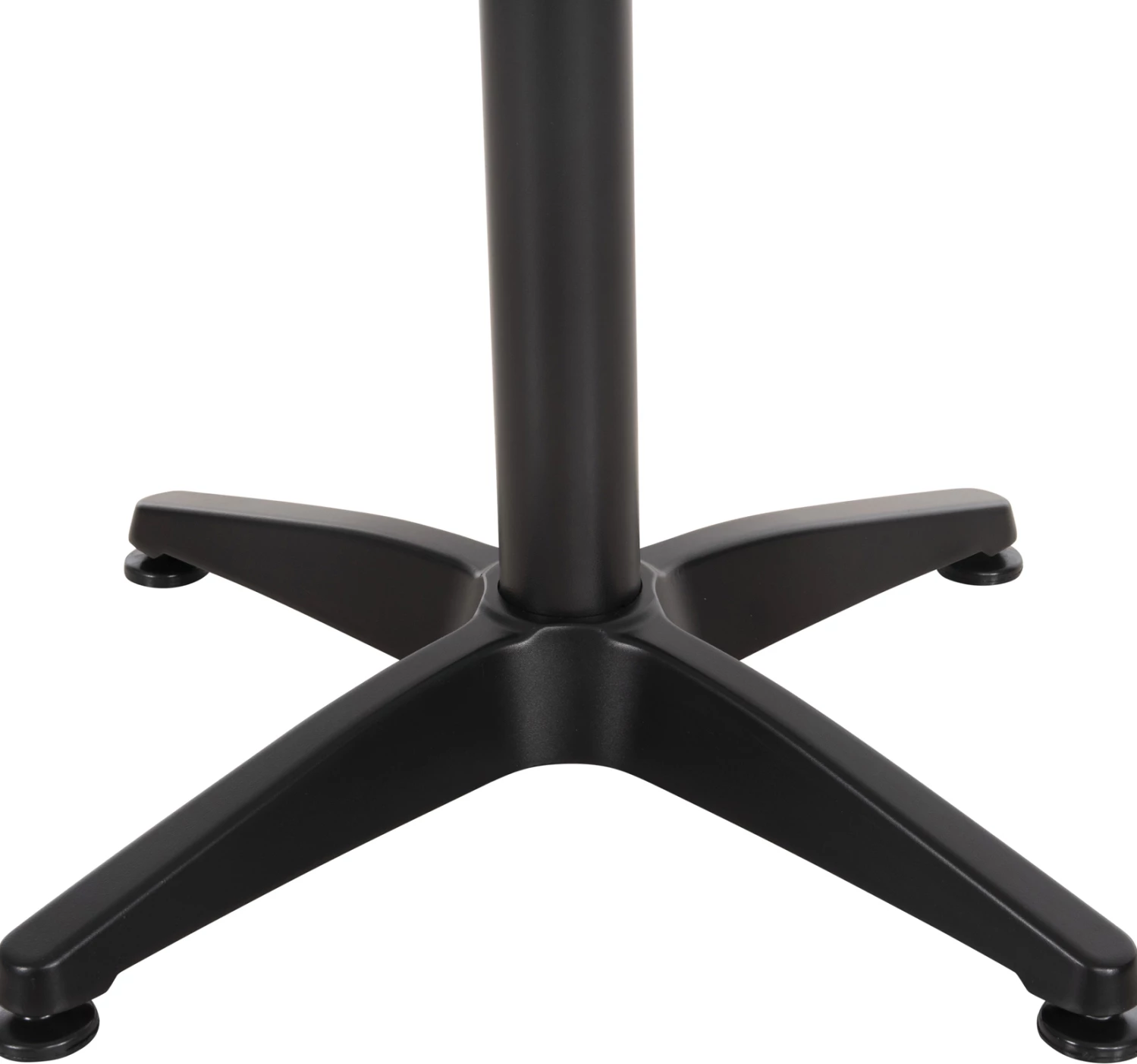 Bazë për tavolinë bar, alumini, ngjyrë e zezë, 4-këmbëshe, 44x44 cm