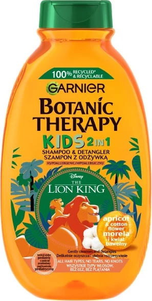 Shampon me balsam 2-në-1 për fëmijë Garnier Botanic Therapy The Lion King 250ml