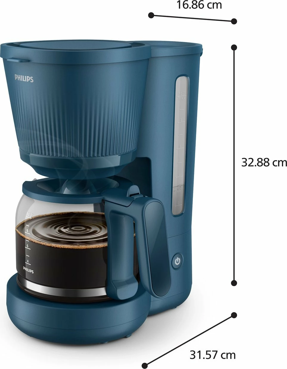 Aparat kafeje drip Philips 3000 HD7411/70 1.25 L (10 filxhanë) 1080 W, blu