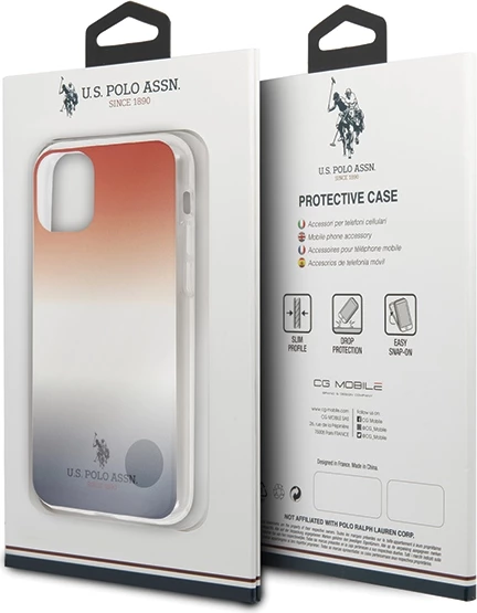 Mbështjellës U.S. Polo Assn. USHCN58TRDGRB për iPhone 11 Pro, Gradient kuq e kaltër
