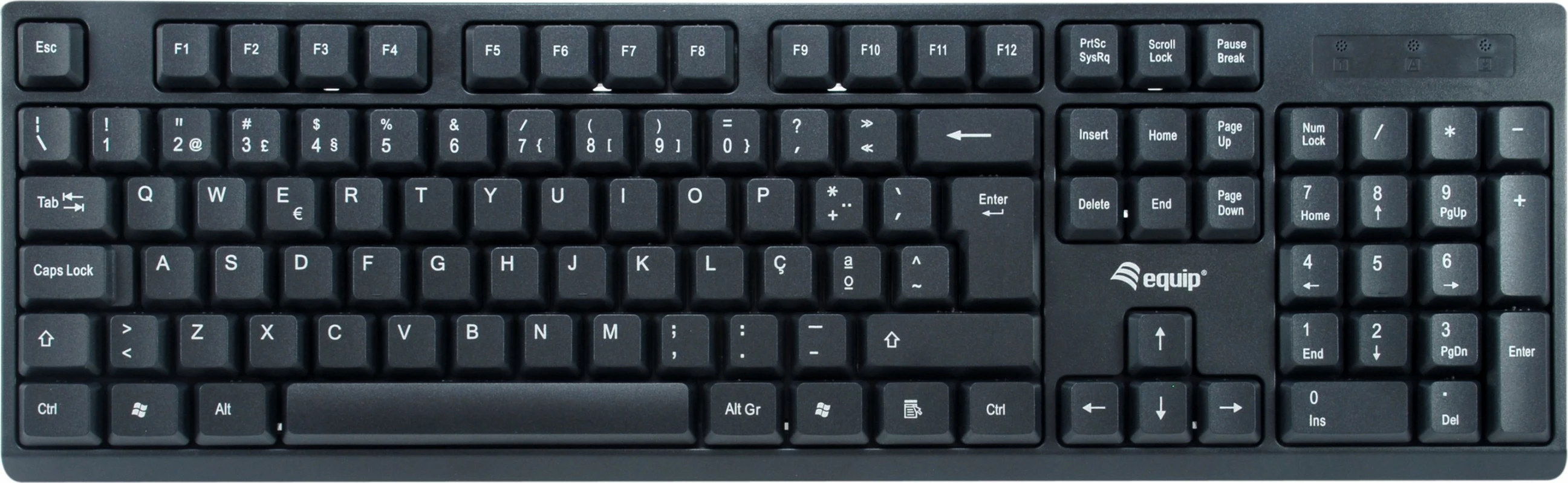 Set tastierë e maus pa tela Equip 245222, QWERTY, full-size, RF Wireless, e zezë