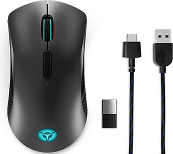 Maus gaming Lenovo Legion M600, wireless, 16000 DPI, Bluetooth/RF, USB-C, e zezë