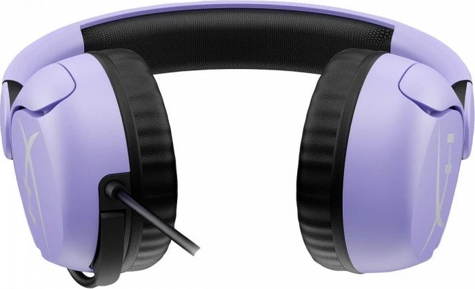 Kufje me mikrofon gaming HyperX Cloud Mini 7G8F5AA stereo 30 mm me kabllo 3.5 mm volum i kufizuar 85 dB për fëmijë 8–12 vjeç lavandë