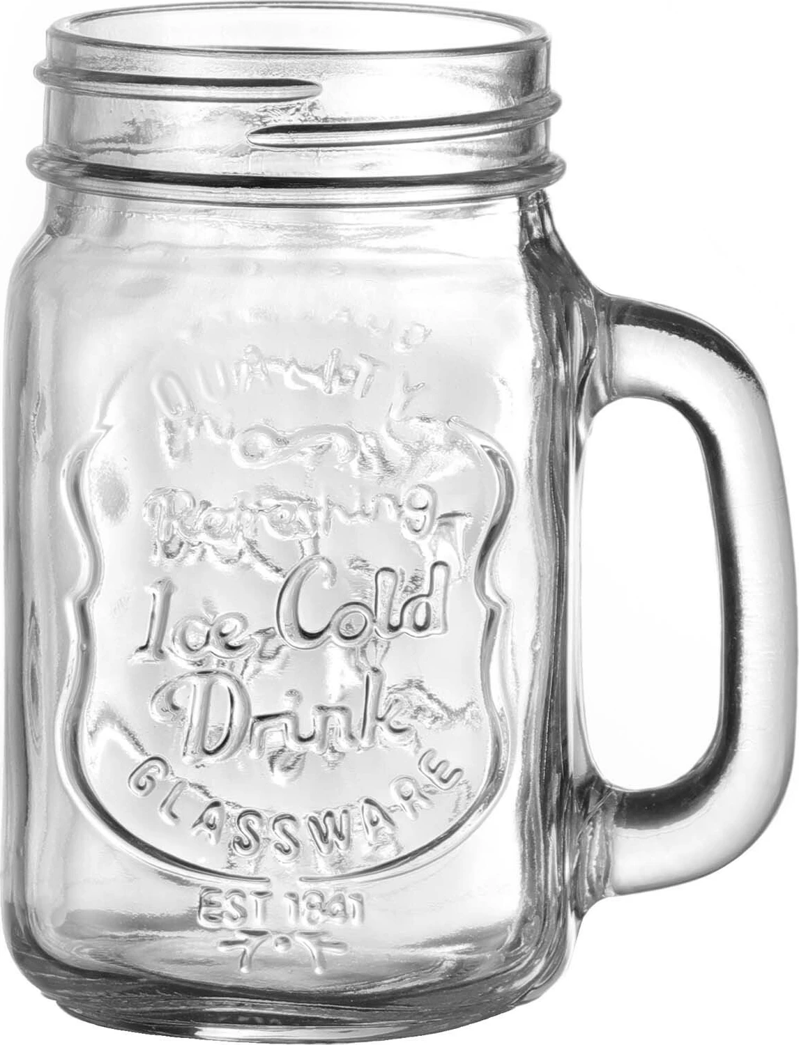 Kavanoz me dorezë Fine Dine Vision 450 ml, transparent
