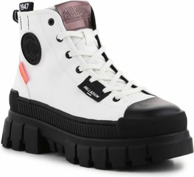 Këpucë të larta Palladium për femra, të bardha