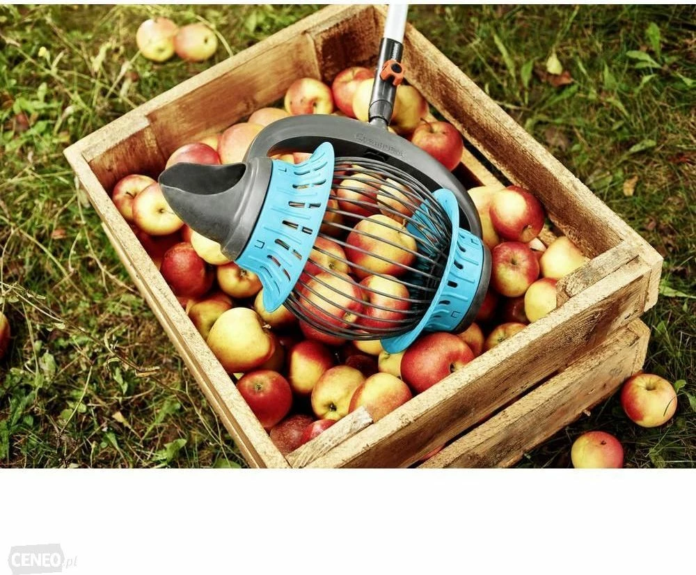 Mbledhës frutash Gardena Combisystem 3108-20, për fruta 4–9 cm, zi/turkez