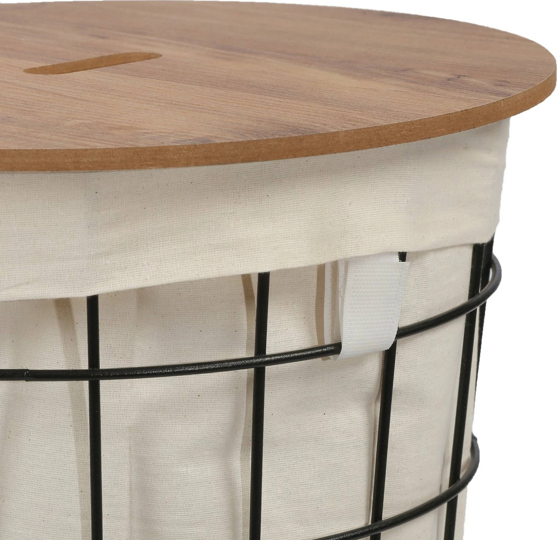 Shportë rrobash Hanah Home, ngjyrë lisi dhe e zezë