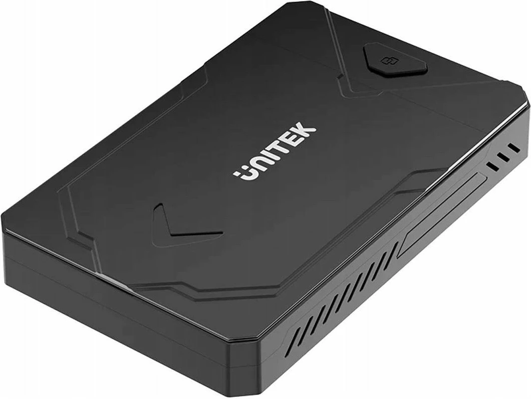 Kasë SSD Unitek S1229CBK01, M.2 NVMe/SATA & 2.5", USB-C 3.2 Gen 2 10Gbps, alumini, e zezë, set me kabllo/adaptor