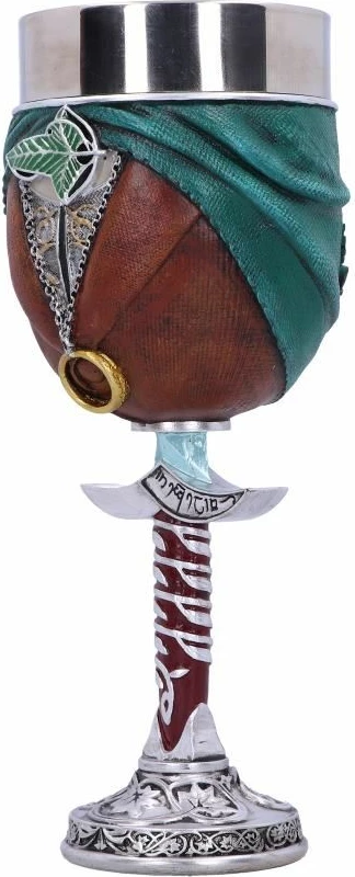 Mug koleksionues NEMESIS NOW Lord of the Rings Frodo, 19.5 cm, rezinë me insert çelik inox, jeshile/kafe