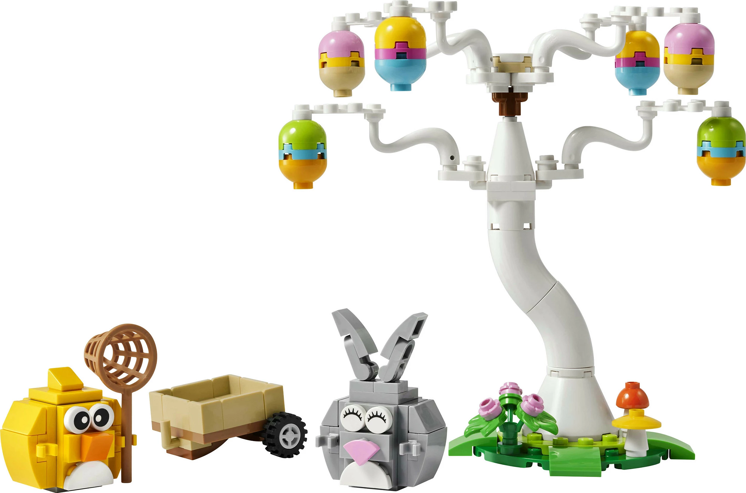 Set ndërtimi LEGO Iconic 40808 Easter Bunny and Chick Egg Hunt, 140 pjesë, 8+, multikolor