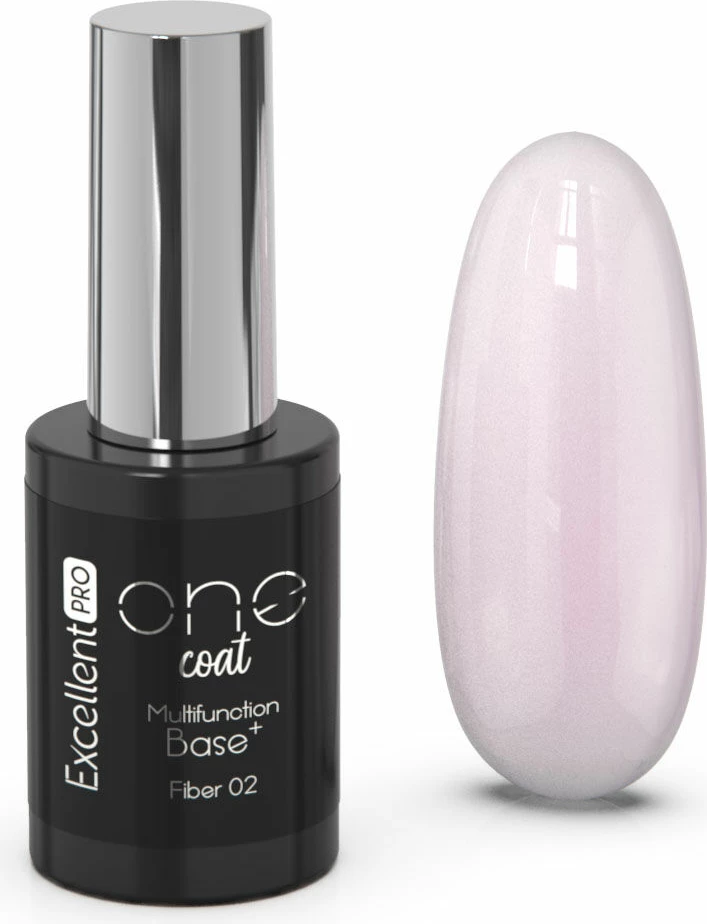 Bazë hibride me fibra për femra Excellent PRO One Coat Multifunction Fiber Base Delicate Pink 11g