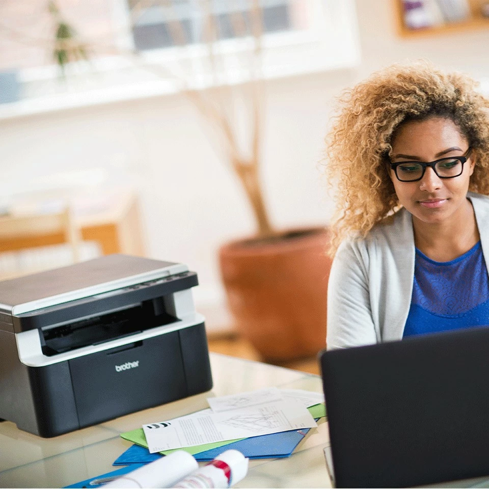 Printer multifunksional Brother DCP-1612WVB, A4, zi/argjendtë