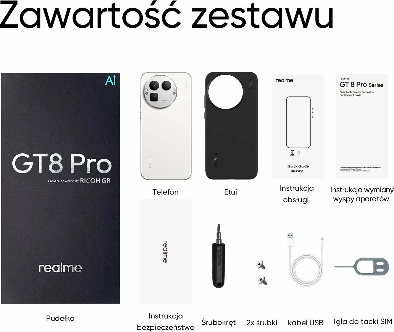 Celular Realme GT 8 Pro 5G 16/512GB, i bardhë