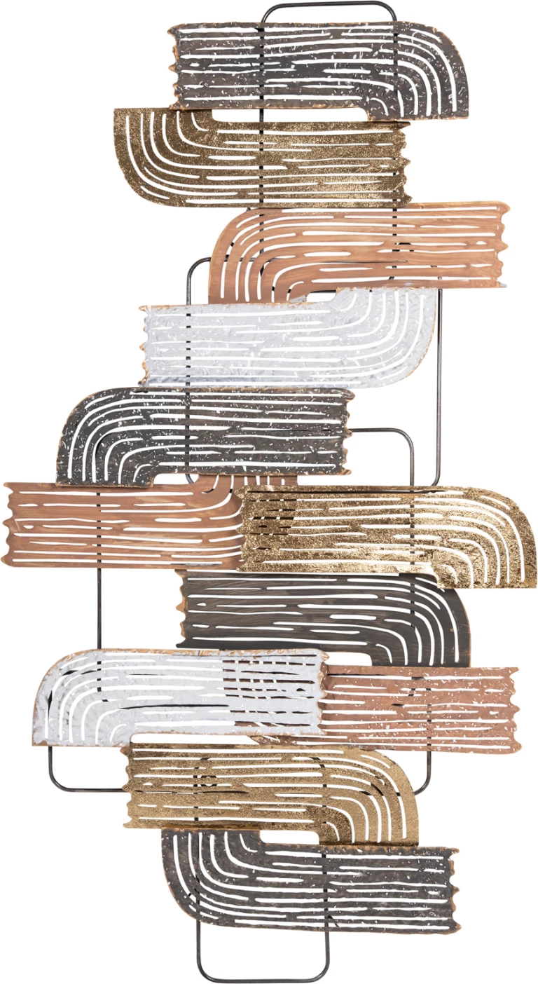 Dekor për mur FH4206 metalik në ngjyra të ndryshme 58x4x109 cm