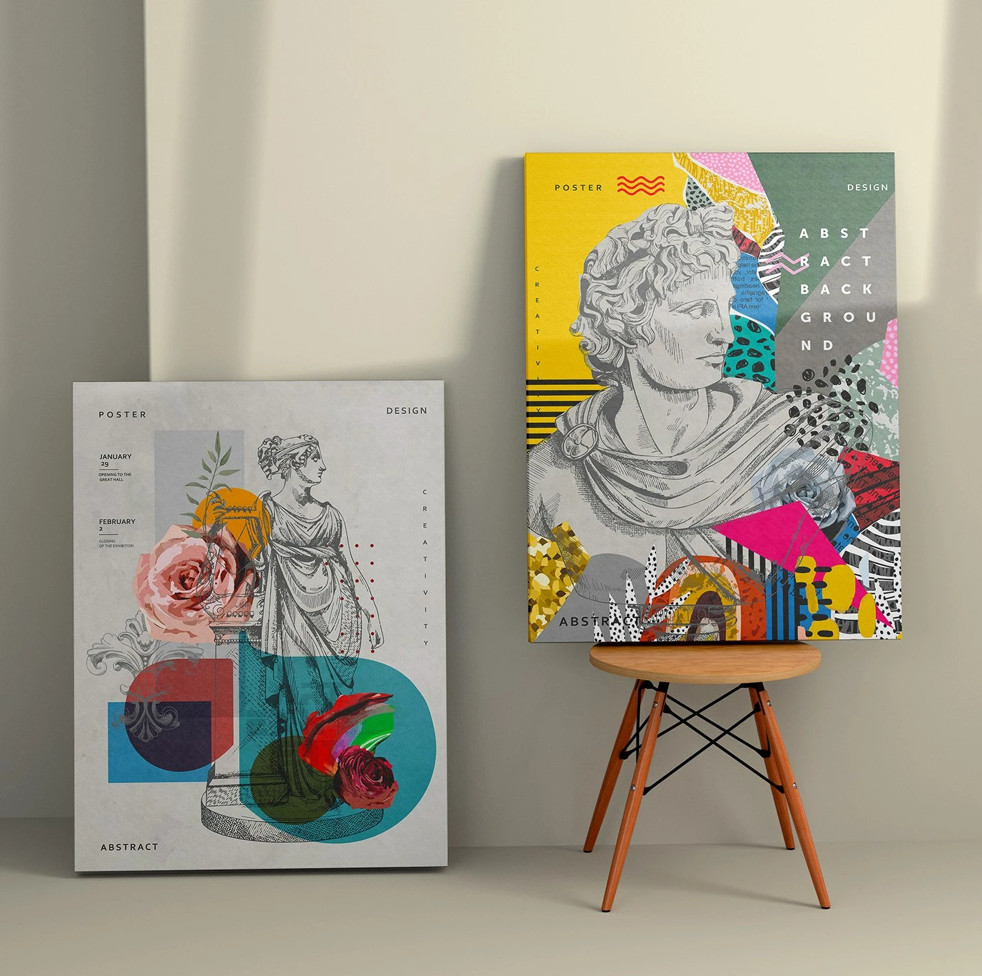 Pikturë dekorative në kanavacë (2 copë), Wallity, 2KNV4311, 70x100