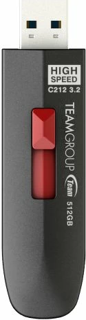 USB memorje TEAMGROUP C212 512GB USB 3.2 Gen2 Type-A 1000/800MB/s, e zezë