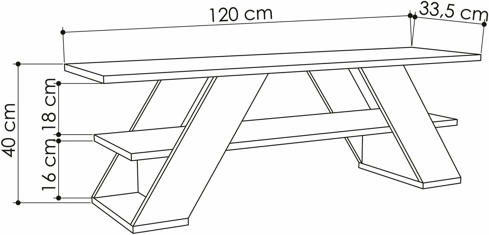 Komodë TV, Skye Decor, ngjyrë e bardhë antike, Farfalla