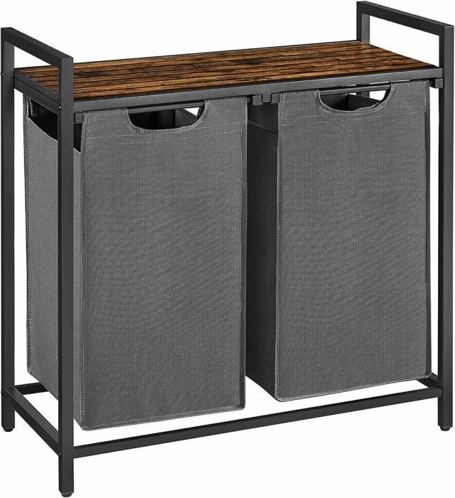 Shportë rrobash VASAGLE BLH201G01, 2 ndarje 92 L, me raft, e zezë