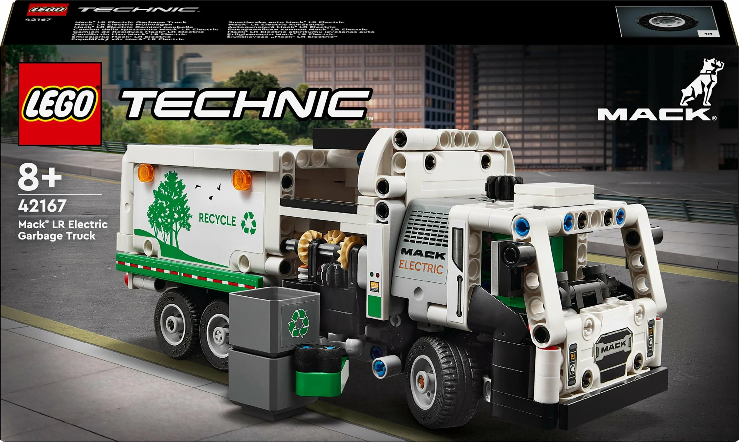 Set LEGO Technic LEGO Mack LR Electric Garbage Truck 42167, 503 copë, 8+