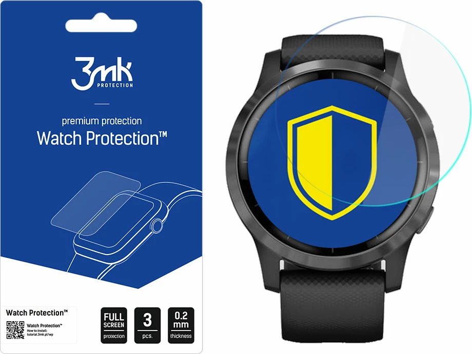 Mbrojtës ekrani për smartwatch 3mk Protection Watch ARC+, për Garmin Vivoactive 4, Set 3 copë